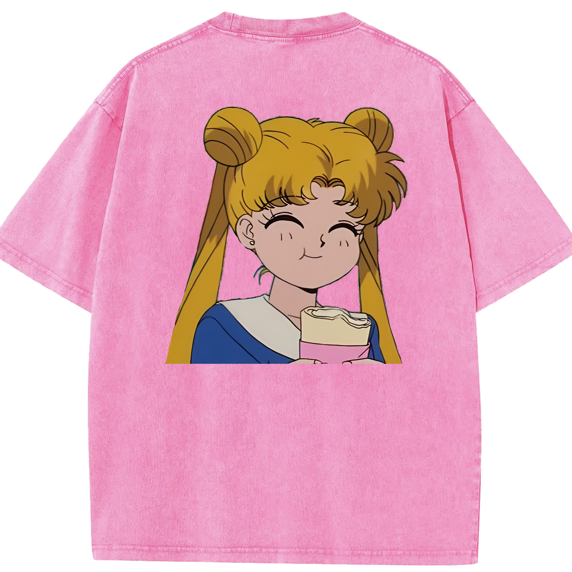 （画像用） 美少女戦士セーラームーン 愛野 美奈子 あいの みなこ Sailor Moon Aino Minako 綿100% ヴィンテージ風 半袖Tシャツ（背面プリント）